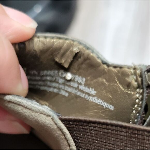 BP Leather Block Heel Ankle Boot Bootie Women's Size 8 Taupe Shoe - Picture 7 of 10